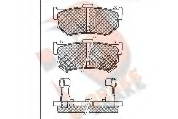 R BRAKE RB0600 Комплект гальмівних колодок, дискове гальмо