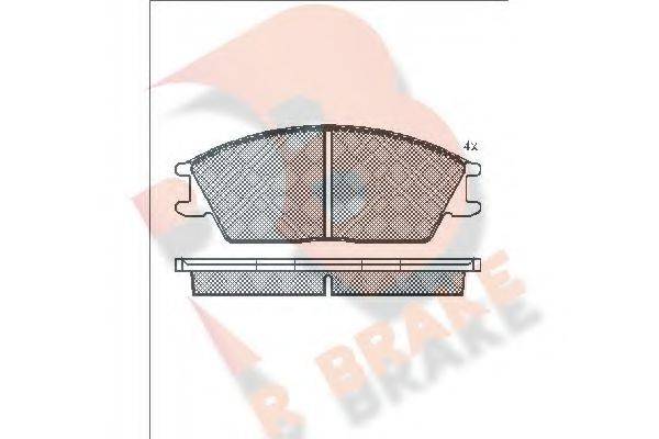 R BRAKE RB0616 Комплект гальмівних колодок, дискове гальмо