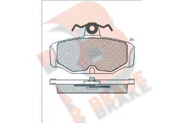 R BRAKE RB0618 Комплект гальмівних колодок, дискове гальмо