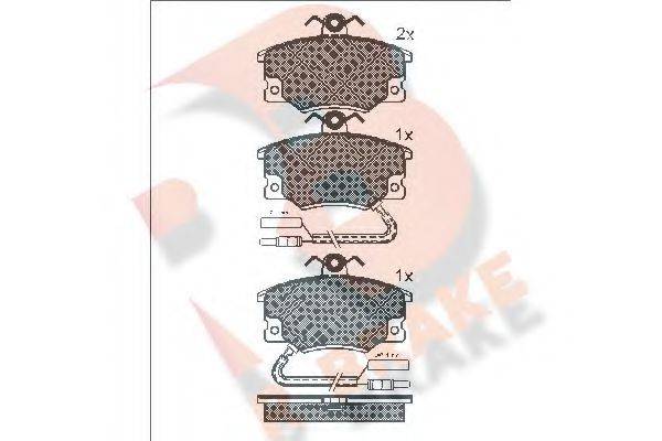 R BRAKE RB0660 Комплект гальмівних колодок, дискове гальмо