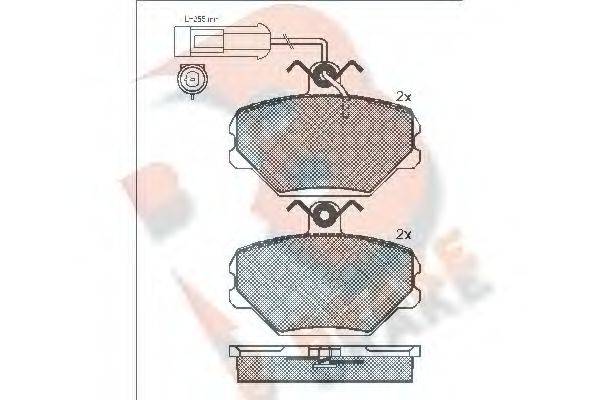 R BRAKE RB0729 Комплект гальмівних колодок, дискове гальмо