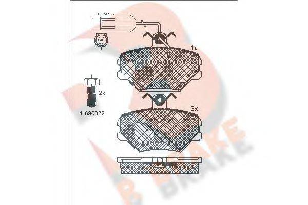 R BRAKE RB0729203 Комплект гальмівних колодок, дискове гальмо