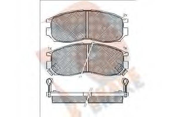 R BRAKE RB0771 Комплект гальмівних колодок, дискове гальмо