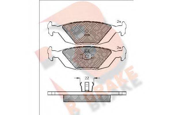 R BRAKE RB0775 Комплект гальмівних колодок, дискове гальмо