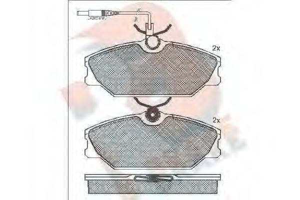 R BRAKE RB0930 Комплект гальмівних колодок, дискове гальмо