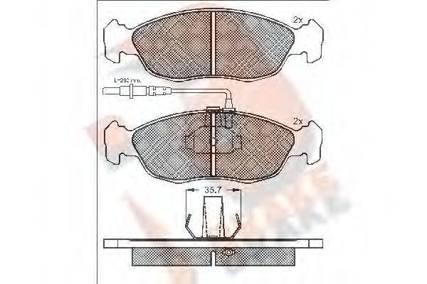 R BRAKE RB0932 Комплект гальмівних колодок, дискове гальмо