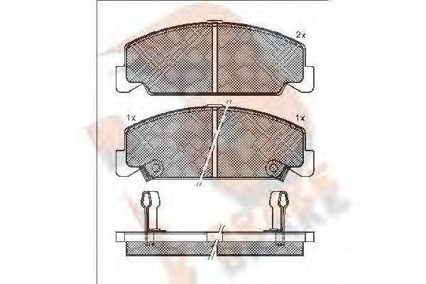 R BRAKE RB0961 Комплект гальмівних колодок, дискове гальмо