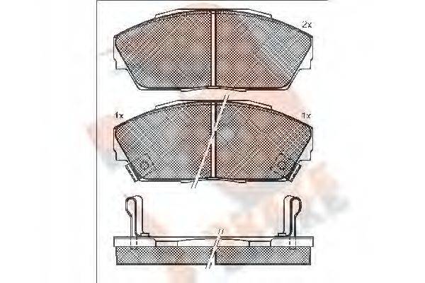 R BRAKE RB0962 Комплект гальмівних колодок, дискове гальмо