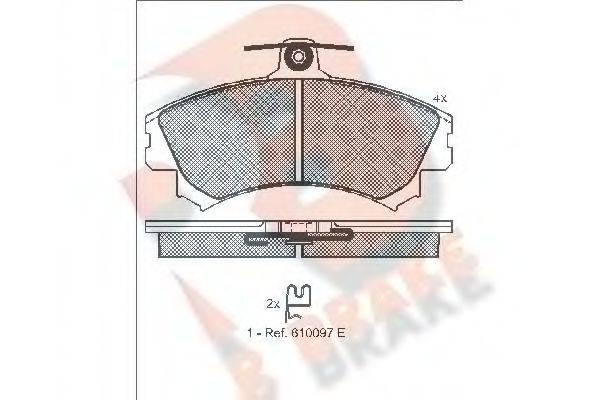 R BRAKE RB1118 Комплект гальмівних колодок, дискове гальмо