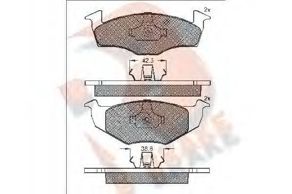 R BRAKE RB1130 Комплект гальмівних колодок, дискове гальмо