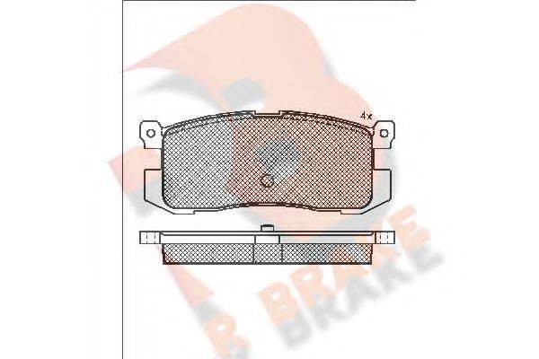 R BRAKE RB1160 Комплект гальмівних колодок, дискове гальмо