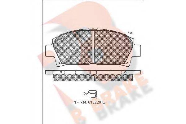 R BRAKE RB1169 Комплект гальмівних колодок, дискове гальмо