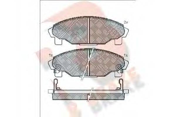 R BRAKE RB1340 Комплект гальмівних колодок, дискове гальмо