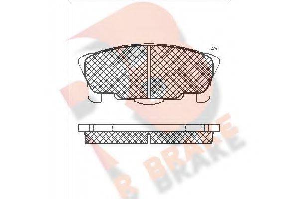 R BRAKE RB1341 Комплект гальмівних колодок, дискове гальмо