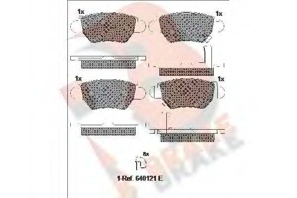 R BRAKE RB1363 Комплект гальмівних колодок, дискове гальмо