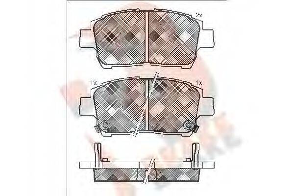 R BRAKE RB1386 Комплект гальмівних колодок, дискове гальмо