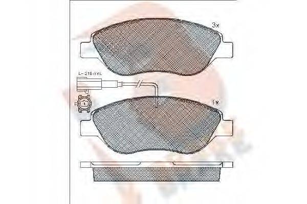 R BRAKE RB1445 Комплект гальмівних колодок, дискове гальмо