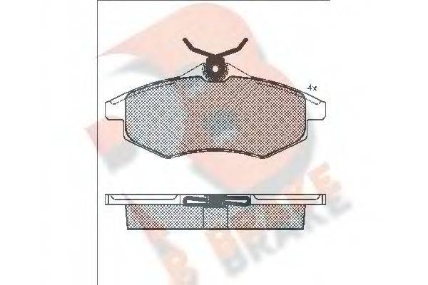 R BRAKE RB1450 Комплект гальмівних колодок, дискове гальмо