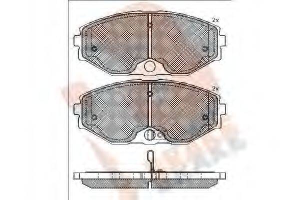 R BRAKE RB1568 Комплект гальмівних колодок, дискове гальмо