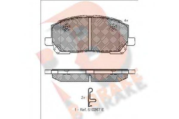 R BRAKE RB1705 Комплект гальмівних колодок, дискове гальмо