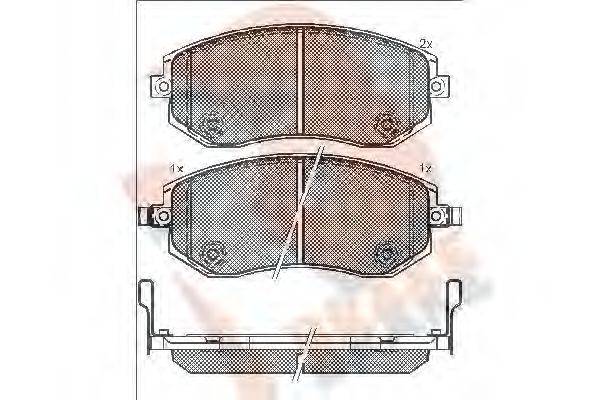 R BRAKE RB1717 Комплект гальмівних колодок, дискове гальмо