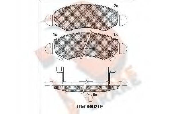 R BRAKE RB1731 Комплект гальмівних колодок, дискове гальмо