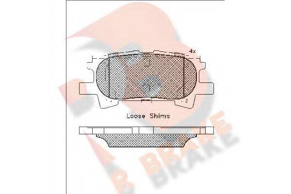 R BRAKE RB1751 Комплект гальмівних колодок, дискове гальмо