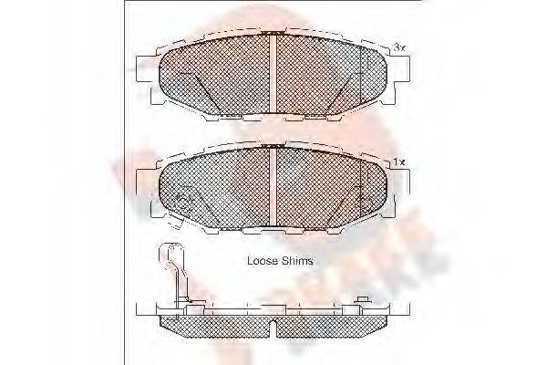 R BRAKE RB1759 Комплект гальмівних колодок, дискове гальмо