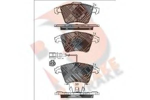 R BRAKE RB1778 Комплект гальмівних колодок, дискове гальмо