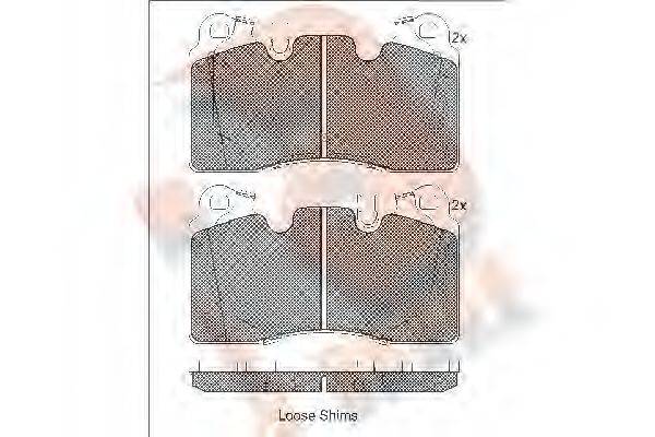 R BRAKE RB1790 Комплект гальмівних колодок, дискове гальмо