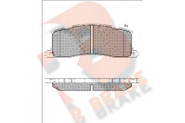 R BRAKE RB1817 Комплект гальмівних колодок, дискове гальмо