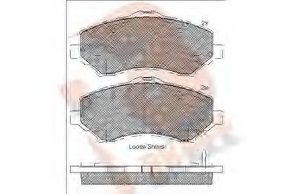 R BRAKE RB1908201 Комплект гальмівних колодок, дискове гальмо