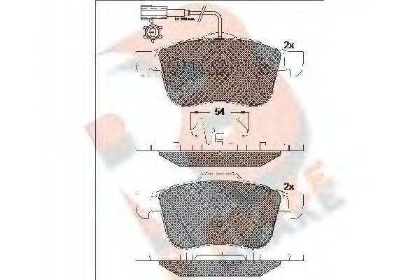 R BRAKE RB2007 Комплект гальмівних колодок, дискове гальмо