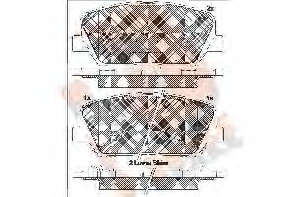 R BRAKE RB2090 Комплект гальмівних колодок, дискове гальмо