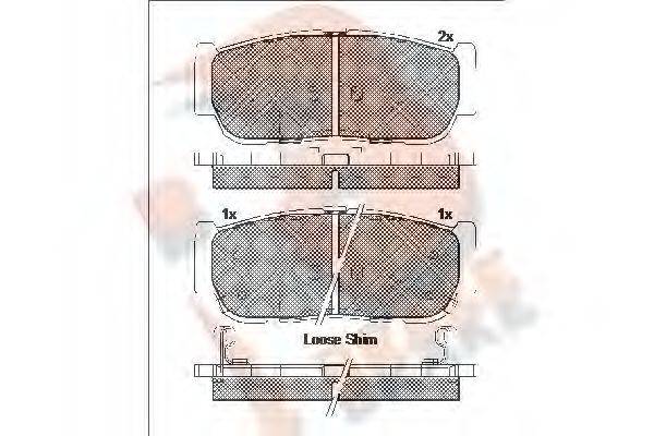 R BRAKE RB2151 Комплект гальмівних колодок, дискове гальмо