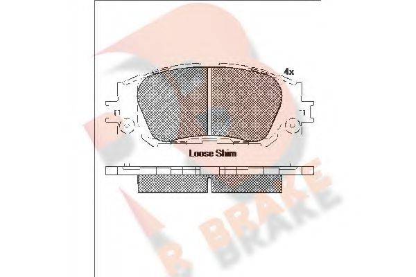 R BRAKE RB2172 Комплект гальмівних колодок, дискове гальмо