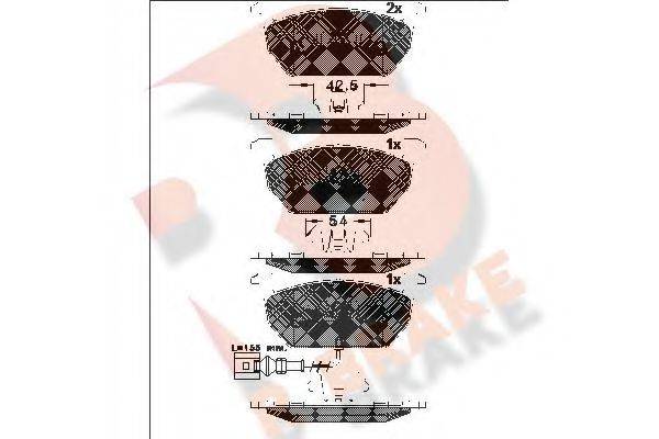 R BRAKE RB2189 Комплект гальмівних колодок, дискове гальмо