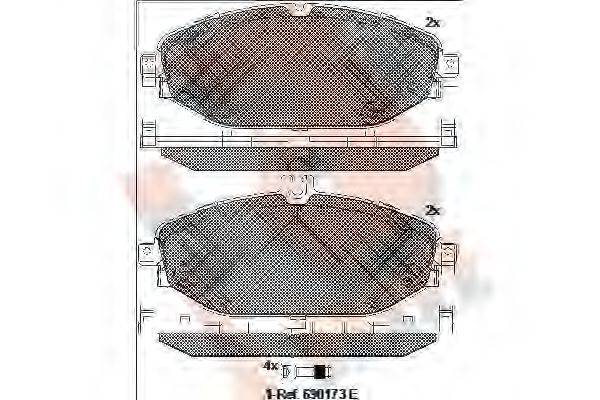 R BRAKE RB2213 Комплект гальмівних колодок, дискове гальмо