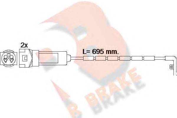 R BRAKE 610241RB Сигналізатор, знос гальмівних колодок