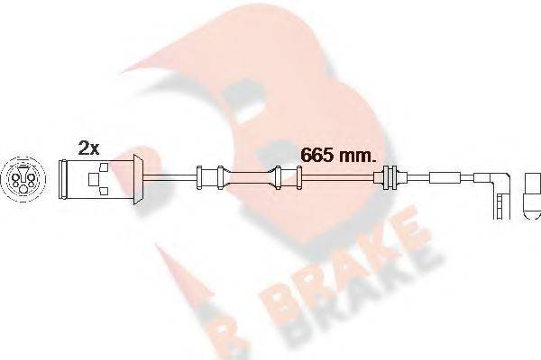 R BRAKE 610451RB Сигналізатор, знос гальмівних колодок