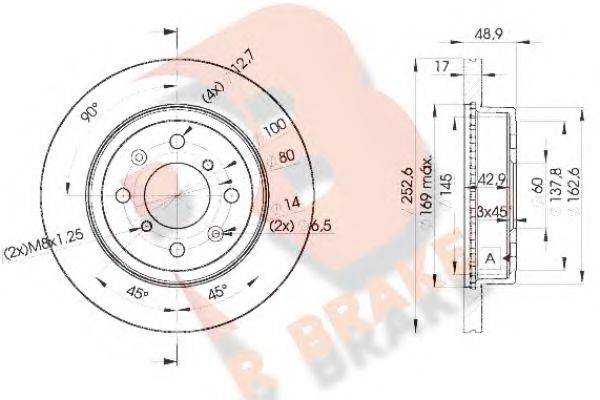 R BRAKE 78RBD20715 гальмівний диск