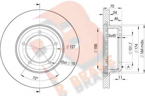 R BRAKE 78RBD20902 гальмівний диск