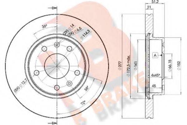 R BRAKE 78RBD21010 гальмівний диск