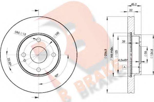 R BRAKE 78RBD23256 гальмівний диск