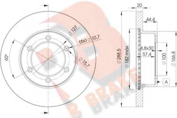 R BRAKE 78RBD25190 гальмівний диск