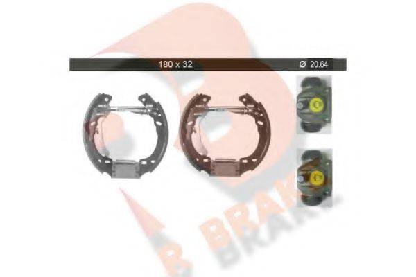 R BRAKE 79RBKT0010 Комплект гальмівних колодок