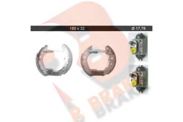 R BRAKE 79RBKT0024 Комплект гальмівних колодок