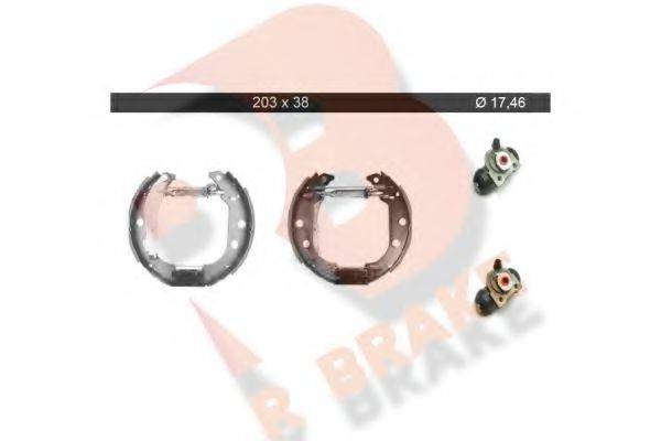 R BRAKE 79RBKT0050 Комплект гальмівних колодок