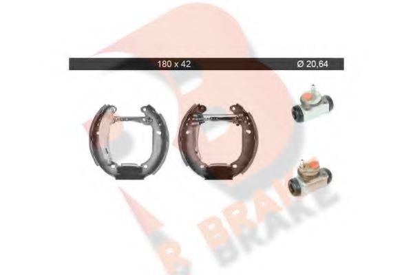 R BRAKE 79RBKT0058 Комплект гальмівних колодок