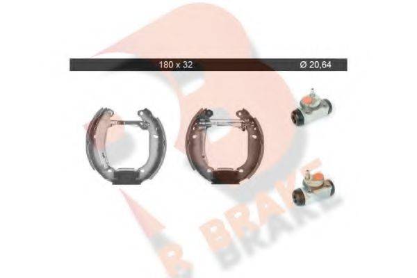 R BRAKE 79RBKT0062 Комплект гальмівних колодок